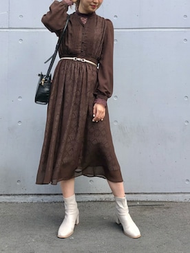 「RAY CASSIN（レイカズン）のアイテム（ワンピース/ドレス）」を使った、Raycassin_officialさん（レディース・166cm）の秋コーディネート