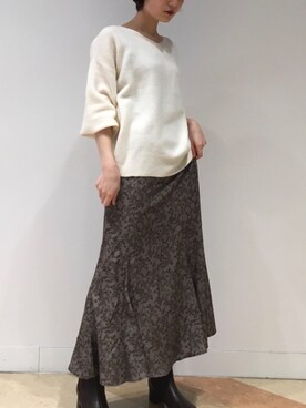 「もちもちニット」｜Raycassin_officialさん（レディース・155cm）の秋コーディネート