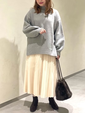 「もちもちニット」｜Raycassin_officialさん（レディース・155cm）の秋コーディネート