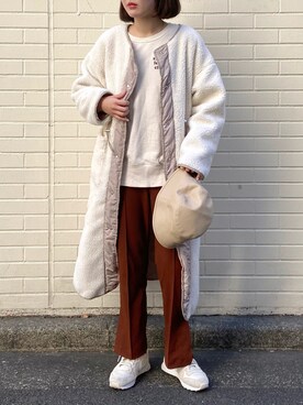 「RAY CASSIN（レイカズン）のアイテム（ブルゾン）」を使った、Raycassin_officialさん（レディース・164cm）の冬コーディネート