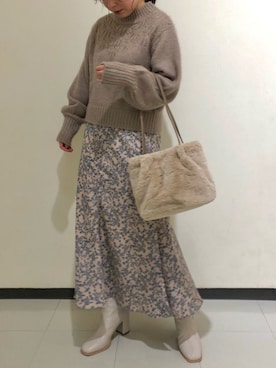 「透かしニット」｜Raycassin_officialさん（レディース・155cm）の冬コーディネート