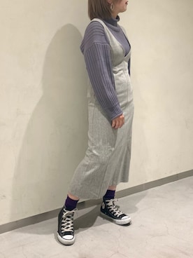「リブチャンキーニットプルオーバー」｜Raycassin_officialさん（レディース・155cm）の冬コーディネート