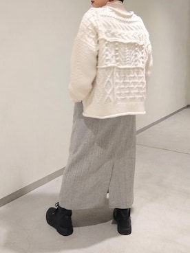 「シアープルオーバー×キャミセット」｜Raycassin_officialさん（レディース・155cm）の冬コーディネート