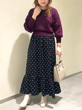 「ストレッチブーツ」｜Raycassin_officialさん（レディース・155cm）の冬コーディネート