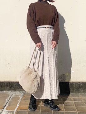 「大人めコーデ」｜Raycassin_officialさん（レディース・155cm）の冬コーディネート