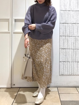 「リブチャンキーニットプルオーバー」｜Raycassin_officialさん（レディース・155cm）の冬コーディネート