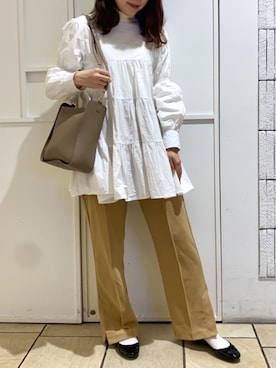 「タートルネック」｜「アイテム（ワンピース）」を使った、Raycassin_officialさん（レディース・155cm）の冬コーディネート