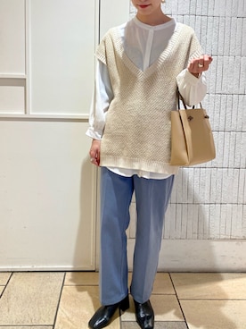 「RAY CASSIN（レイカズン）のアイテム（ハンドバッグ）」を使った、Raycassin_officialさん（レディース・155cm）の冬コーディネート