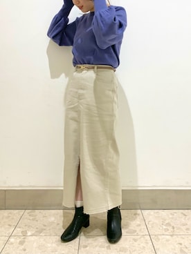 「ストレッチブーツ」｜Raycassin_officialさん（レディース・155cm）の冬コーディネート