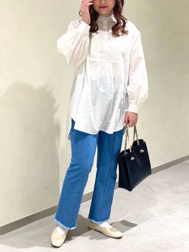 「RAY CASSIN（レイカズン）のアイテム（ハンドバッグ）」を使った、Raycassin_officialさん（レディース・157cm）の冬コーディネート