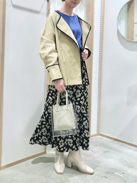 「ストレッチブーツ」｜Raycassin_officialさん（レディース・155cm）の冬コーディネート