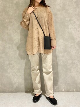 「カシュクールフラットシューズ」｜Raycassin_officialさん（レディース・155cm）の春コーディネート