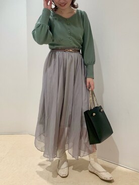 「RAY CASSIN（レイカズン）のアイテム（ハンドバッグ）」を使った、Raycassin_officialさん（レディース・156cm）の春コーディネート