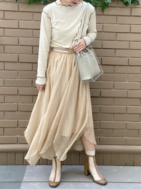 「綺麗めコーデ」｜「アイテム（ブーツ）」を使った、Raycassin_officialさん（レディース・155cm）の春コーディネート