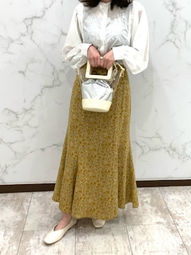 「カシュクールフラットシューズ」｜Raycassin_officialさん（レディース・155cm）の春コーディネート