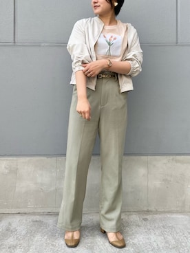 「ギャザーブルゾン」｜Raycassin_officialさん（レディース・155cm）の春コーディネート