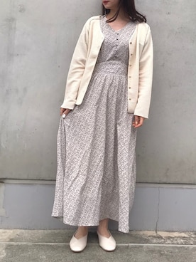 「カシュクールフラットシューズ」｜Raycassin_officialさん（レディース・155cm）の春コーディネート