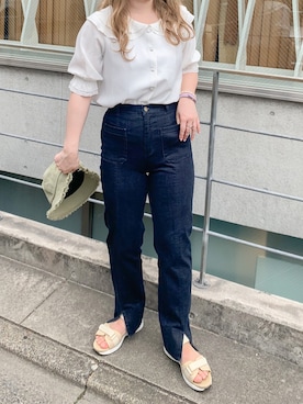 「RAY CASSIN（レイカズン）のアイテム（帽子）」を使った、Raycassin_officialさん（レディース・156cm）の春コーディネート