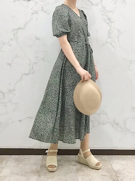 「RAY CASSIN（レイカズン）のアイテム（帽子）」を使った、Raycassin_officialさん（レディース・164cm）の夏コーディネート