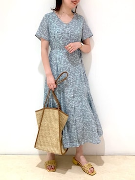 「小花柄ワンピース」｜Raycassin_officialさん（レディース・155cm）の夏コーディネート