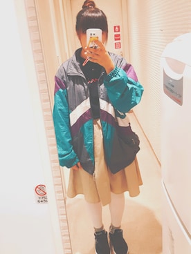 「ライブ」｜「アイテム（その他アウター）」を使った、み  みさん（レディース・154cm）の春コーディネート