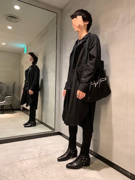 「Yohji Yamamoto（ヨウジヤマモト）のアイテム（トートバッグ）」を使った、N_tatsuさん（メンズ・176cm）の秋コーディネート