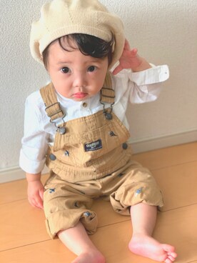 「息子コーデ」｜「アイテム（サロペット/オーバーオール）」を使った、aratamaruさん（キッズ・80cm）の冬コーディネート