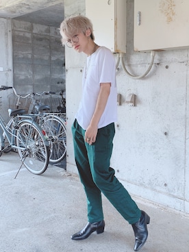 「instagramフォローお願いします」｜「アイテム（ブーツ）」を使った、ふくいさん（メンズ・168cm）の秋コーディネート