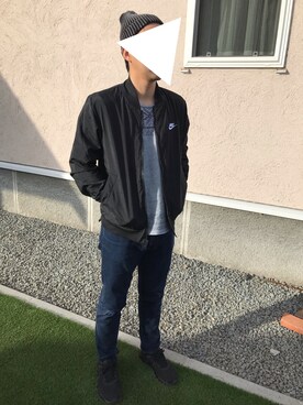「CIAOPANIC TYPY（チャオパニックティピー）のアイテム（ニットキャップ/ビーニー）」を使った、tsukaさん（メンズ・174cm）の春コーディネート