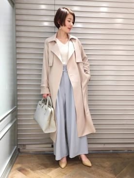 「アパートバイローリーズ」｜「アイテム（トレンチコート）」を使った、kiiさん（レディース・165cm）の冬コーディネート