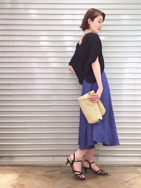 「STUDIOUS（ステュディオス）のアイテム（アクセサリー）」を使った、kiiさん（レディース・162cm）の夏コーディネート