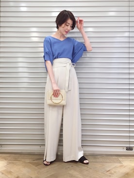 「STUDIOUS（ステュディオス）のアイテム（アクセサリー）」を使った、kiiさん（レディース・162cm）の夏コーディネート