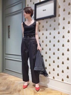 「アパートバイローリーズ」｜「アイテム（デニムジャケット）」を使った、kiiさん（レディース・162cm）の秋コーディネート