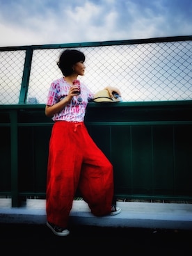 「circus（サーカス）のアイテム」を使った、竹山志津子さん（レディース・166cm）の秋コーディネート