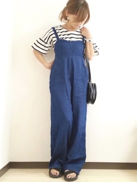 「GRL（グレイル）のアイテム（ピアス（両耳用））」を使った、m♡ao*さん（レディース・152cm）の夏コーディネート