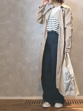 「CIBONE（シボネ）のアイテム」を使った、m♡ao*さん（レディース・152cm）の春コーディネート