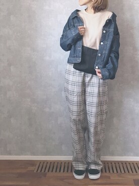 「襟抜き」｜m♡ao*さん（レディース・152cm）の春コーディネート