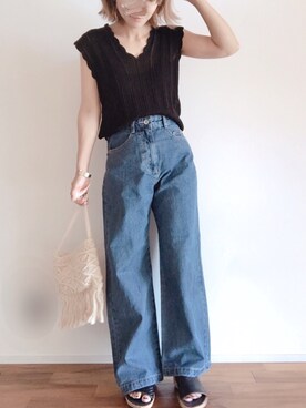 「Aura（アウラ）のアイテム（アクセサリー）」を使った、m♡ao*さん（レディース・152cm）の夏コーディネート