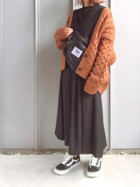 m♡ao*さんの「BIGプリーツジャンパースカート」を使ったコーディネート
