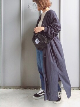 「zozoデニム」｜「アイテム（その他アウター）」を使った、m♡ao*さん（レディース・152cm）の春コーディネート