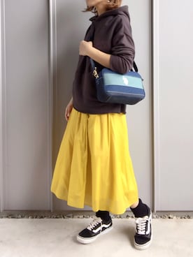「GOLDY（ゴールディ）のシルバーヴィンテージ　2WAY イヤリング（イヤリング）」を使った、m♡ao*さん（レディース・152cm）の春コーディネート