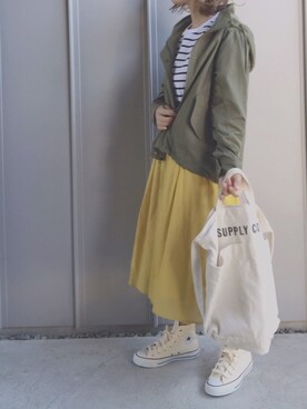 「FREDY&GLOSTER」｜「アイテム（マウンテンパーカー）」を使った、m♡ao*さん（レディース・152cm）の春コーディネート