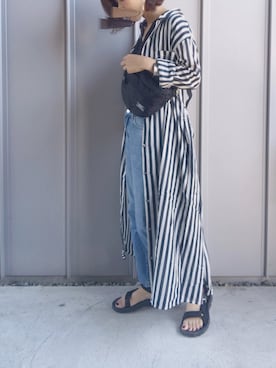 「zozoデニム」｜「アイテム（ワンピース/ドレス）」を使った、m♡ao*さん（レディース・152cm）の夏コーディネート
