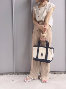 「pairpair」｜「アイテム（ビーチサンダル）」を使った、m♡ao*さん（レディース・153cm）の夏コーディネート