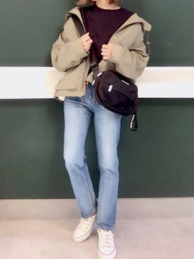 「Traditional Weatherwear」｜「アイテム（マウンテンパーカー）」を使った、m♡ao*さん（レディース・152cm）の秋コーディネート