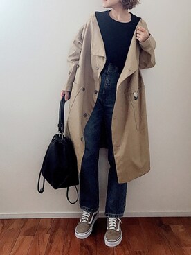 「mercibeaucoup,（メルシーボークー）のアイテム（その他アウター）」を使った、m♡ao*さん（レディース・152cm）の春コーディネート