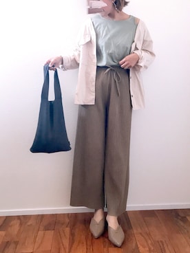 「ピスタチオ」｜「アイテム（スリッポン）」を使った、m♡ao*さん（レディース・152cm）の春コーディネート