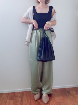 「おうちスタイル」｜「アイテム（スリッポン）」を使った、m♡ao*さん（レディース・152cm）の春コーディネート