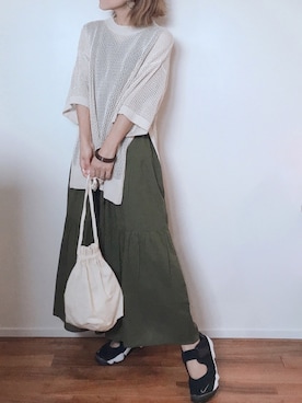 「THE DAY（ザデイ）のアイテム」を使った、m♡ao*さん（レディース・152cm）の夏コーディネート