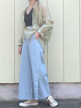 「ZOZOでしか買えない」｜「アイテム（キャミソール）」を使った、ap retroさん（レディース・156cm）の春コーディネート